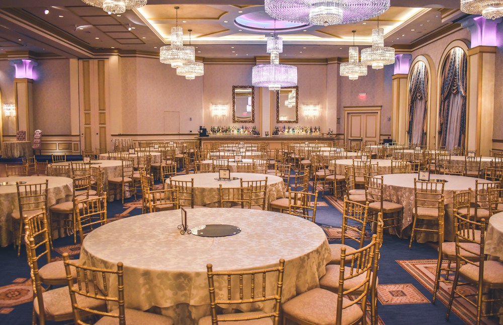 Illustrative wedding table arrangement